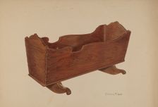 Wooden Cradle, c. 1938. Creator: Edmond Lorts