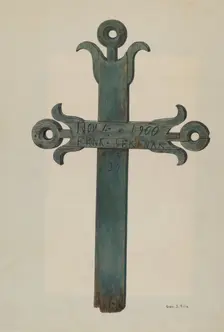 Wooden Cross, c. 1940. Creator: George File
