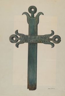 Wooden Cross, c. 1940. Creator: George File