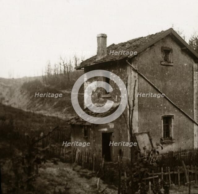 Wooden crosses, Tavannes Tunnel, Verdun, northern France, c1914-c1918. Artist: Unknown.