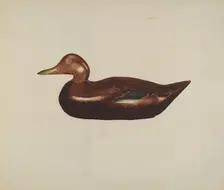 Wooden Duck, 1935/1942. Creator: Unknown