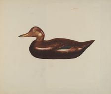 Wooden Duck, 1935/1942. Creator: Unknown