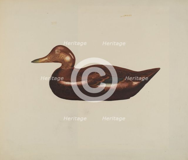 Wooden Duck, 1935/1942. Creator: Unknown.