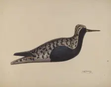 Wooden Decoy, c. 1937. Creator: Chris Makrenos