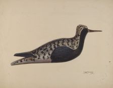 Wooden Decoy, c. 1937. Creator: Chris Makrenos