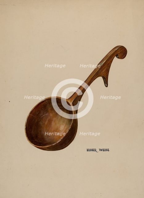 Wooden Dipper, 1935/1942. Creator: Elmer Weise.