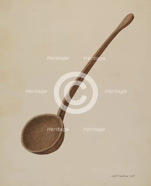 Wooden Dipper, 1938. Creator: Jacob Gielens.