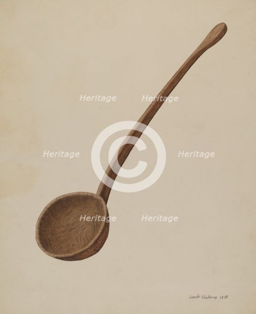 Wooden Dipper, 1938. Creator: Jacob Gielens.