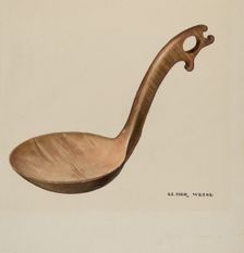 Wooden Dipper, c. 1938. Creator: Elmer Weise