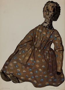 Wooden Doll, c. 1936. Creator: Jane Iverson