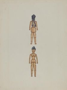 Wooden Doll, c. 1937. Creator: Evelyn Bailey