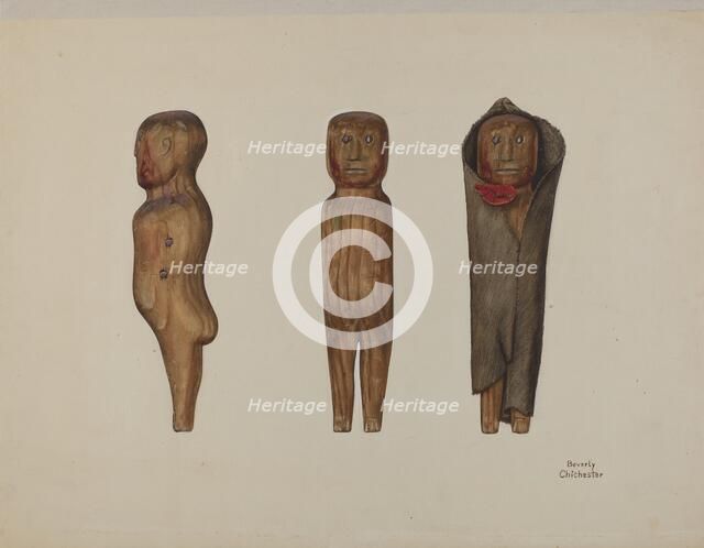 Wooden Doll, c. 1938. Creator: Beverly Chichester.