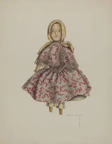 Wooden Doll, c. 1938. Creator: Bertha Semple
