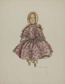 Wooden Doll, c. 1938. Creator: Bertha Semple