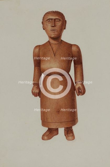 Wooden Doll, c. 1939. Creator: John Tarantino.