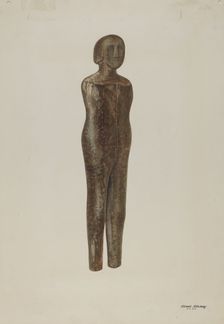 Wooden Doll, c. 1940. Creator: Lionel Ritchey