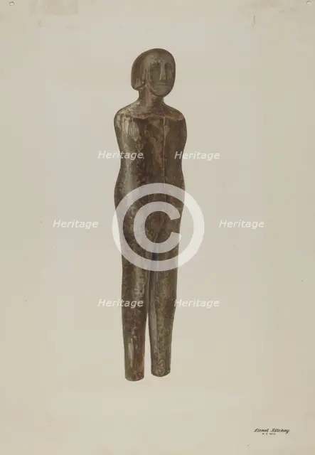 Wooden Doll, c. 1940. Creator: Lionel Ritchey.