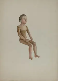 Wooden Doll - "Sadie Berman", c. 1942. Creator: Sadie Berman