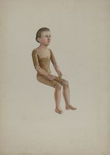 Wooden Doll - "Sadie Berman", c. 1942. Creator: Sadie Berman
