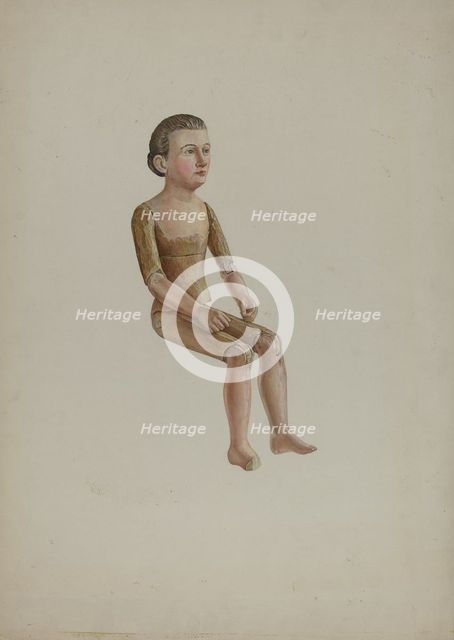 Wooden Doll - "Sadie Berman", c. 1942. Creator: Sadie Berman.