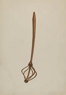 Wooden Egg Beater, c. 1940. Creator: Luther D. Wenrich