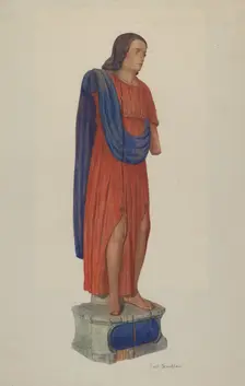 Wooden Figure, 1935/1942. Creator: Carl Strehlau