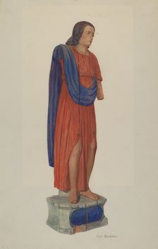 Wooden Figure, 1935/1942. Creator: Carl Strehlau