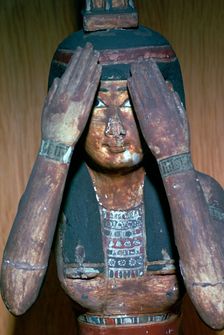Wooden figure of the Egyptian goddess Nepthys, 15th century