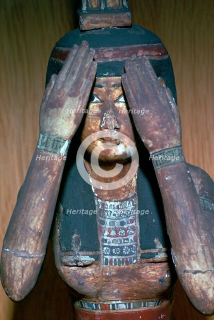 Wooden figure of the Egyptian goddess Nepthys, 15th century. Artist: Unknown