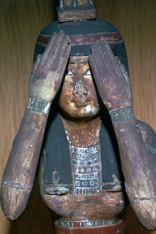 Wooden figure of the Egyptian goddess Nepthys, 15th century