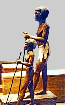 Wooden figurines representing men from Assiut, Upper Egypt