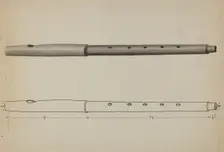 Wooden Fife, c. 1936. Creator: Edward L Loper