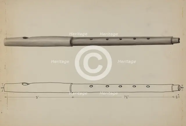 Wooden Fife, c. 1936. Creator: Edward L Loper.
