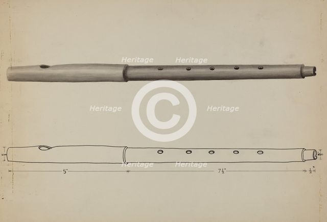 Wooden Fife, c. 1936. Creator: Edward L Loper.