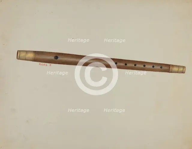 Wooden Fife, c. 1937. Creator: Margaret Stottlemeyer.