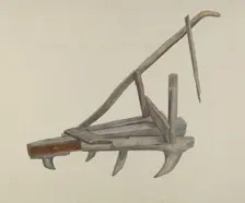 Wooden Harrow or Cultivator, c. 1937. Creator: Wilbur M Rice
