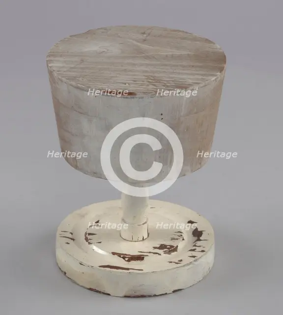 Wooden hat stand from Mae's Millinery Shop, 1941-1994. Creator: Unknown.
