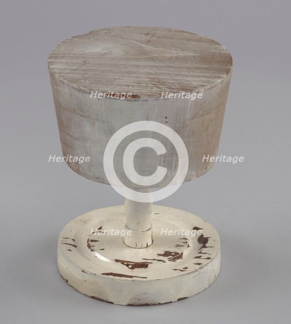 Wooden hat stand from Mae's Millinery Shop, 1941-1994. Creator: Unknown.