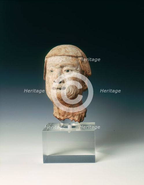 Wooden head of a lohan, Northern Song dynasty, China, 11th century. Creator: Unknown.