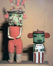 Wooden Hopi Katchina Dolls representing gods