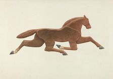 Wooden Horse Weather Vane, c. 1940. Creator: Alfred H Smith