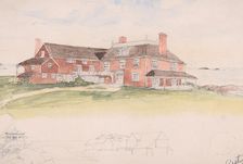 Wooden House near the Water (perhaps an early idea for Cliffs, Manchester, Mass..., ca. 1879. Creator: Arthur Little