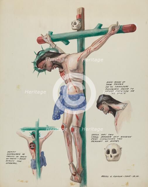 Wooden Painted Christo, c. 1937. Creator: Majel G. Claflin.