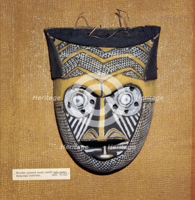 Wooden painted Sala Malu mask, Bangongo Tribe, Africa. Artist: Unknown.