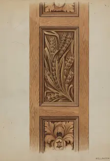 Wooden Panel, c. 1936. Creator: Wellington Blewett