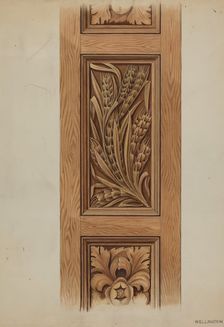 Wooden Panel, c. 1936. Creator: Wellington Blewett