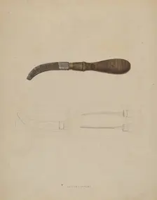 Wooden Peg File, c. 1937. Creator: Lloyd Charles Lemcke