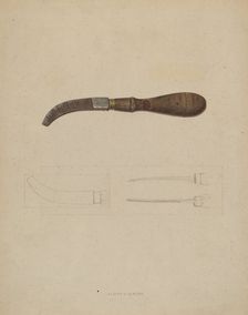 Wooden Peg File, c. 1937. Creator: Lloyd Charles Lemcke