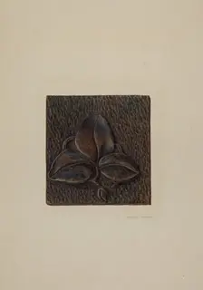 Wooden Plaque, c. 1940. Creator: Stanley Mazur