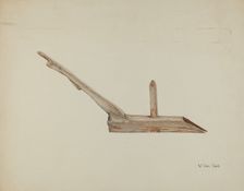 Wooden Plow, c. 1938. Creator: Vera Van Voris